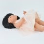 Ubranka dla lalek Miniland 38cm, Brzoskwiniowa sukienka